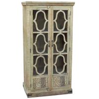 vitrina de madera beige 100x45x196