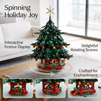 set de 3171 bloques de construccion navidenos - modelo de decoracion de familia de santa claus y arbol de navidad juguete decorativo de regalo navideno para adultos