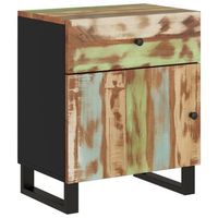 mesita de noche madera reciclada y contrachapada 50x33x60 cm vidaxl