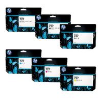 original multipack hp designjet t1500 eprinter printer ink cartridges 6 pack -b3p22a