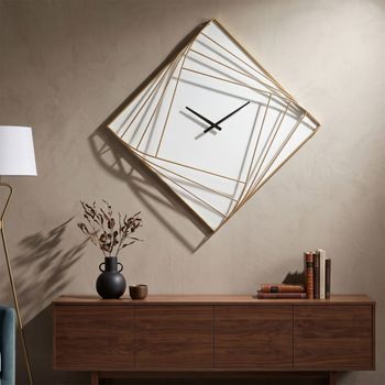 Reloj de pared de metal blanco cm 85x6x85