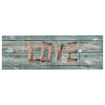 Alfombra De Cocina Lavable Love 60x300 Cm Vidaxl