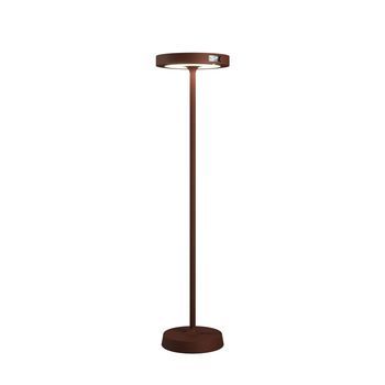 Lámpara De Pie Solar Barbell Solar Rf - Led Recargable De 65 W - Lámpara De Pie Para Exterior, 3 Alturas (156-113-70 Cm) Corten