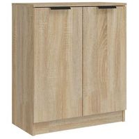aparador de madera contrachapada roble sonoma 60x30x70 cm