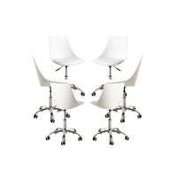 pack 6 sillas blok office - blanco