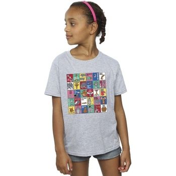 Dessins Animés Camiseta Grid Squares para niña