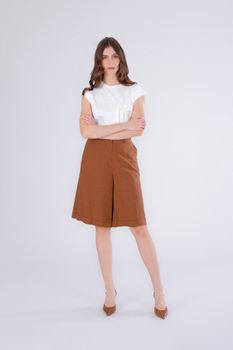bermudas de lino mixto tobacco