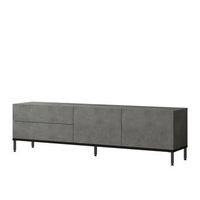 mueble tv lv6-rl negro plata