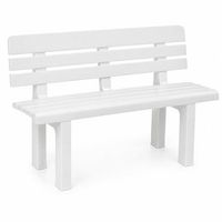 banco de jardin exterior 2 plazas 110x52x71 cm plastico max 130kg