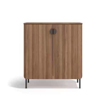 Mueble almacenaje zapatero nogal 90x80x34 cm