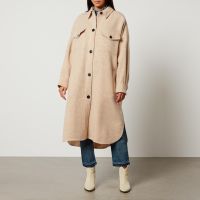 marant etoile fontia blanket wool-blend coat - t2