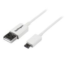 Cable Adaptador 2m USB A Macho a Micro USB B Macho para TelÃ©fono MÃ³vil Smartphone - Blanco