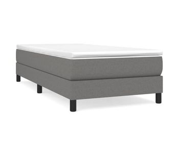 Cama box spring con colchón tela gris oscuro 90x200 cm