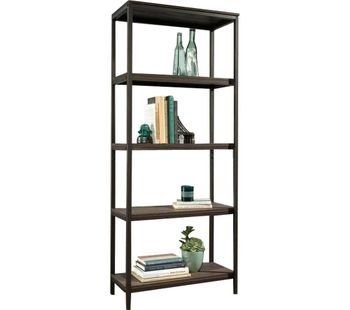 TEKNIK Industrial Bookcase - Black & Smoked Oak, Black