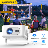 proyector portatil magcubic 400 ansi 8k con android wifi6 enfoque automatico para cine en casa allwinner h726