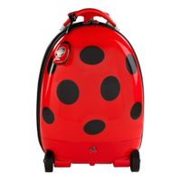 maleta trolley infantil teledirigida 31x25x42 cm rojo con lunares negros
