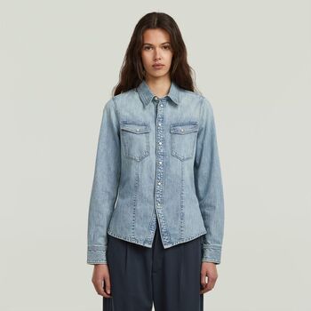 G-Star Raw Camisa D27925-D539 KICK SLIM-H466 SUN FADED PAFICIC BLUE para mujer