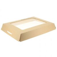 tapa de carton con ventana biodegradable 32x24x3 cm 100 unidades