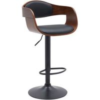 taburete de bar kingston simil cuero nogalnegro 50x48x87 cm clp