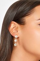pendientes largos dorados cristal brillo