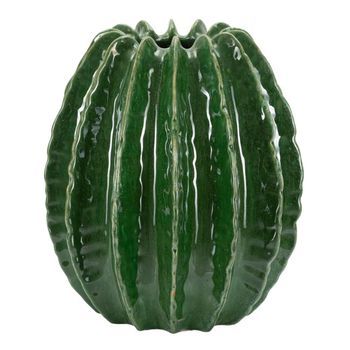 Jarrón De Cerámica Verde Cm Ø 28x31