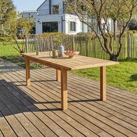 mesa de exterior extensible de teca reciclada para 810 personas