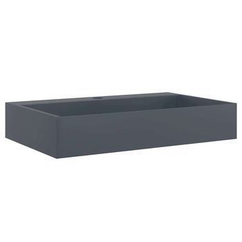 Lavabo De Fundición De Mineral/mármol Antracita 60x38x11 Cm Vidaxl