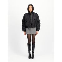 alpha industries chaquetas 258010 ma-1 cropped loose-03 black para mujer