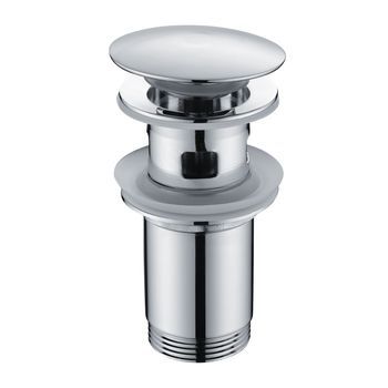 Válvula Click-clack Larga Cromada En Acero Y Latón Para Lavabo Y Bide