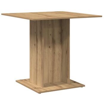 Mesa De Comedor | Mesa De Cena Madera De Ingeniería Roble Artisan 80x80x75 Cm
