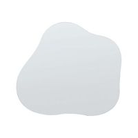 espejo de pared de vidrio plateado 50 x 55 cm sin marco ovalado accesorio bagneux