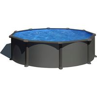 piscina gre redonda granada kitpr358gy desmontable imitacion antracita gre