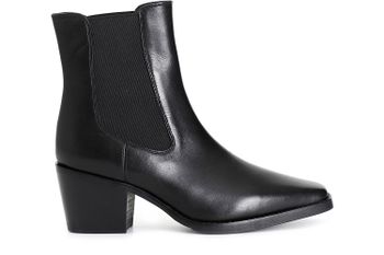 botín mujer piel con elástico black 35
