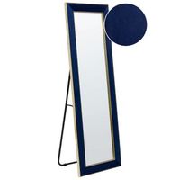 espejo de pie de terciopelo azul marino dorado 50 x 150 cm glamour lautrec