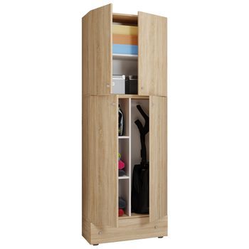 Gabinete De Limpieza De Gabinete De Escoba De Madera Lona S