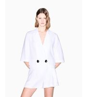 ax armani exchange para mujer xw001981af21530u0002 americana crop blanco xs casual lino clasico