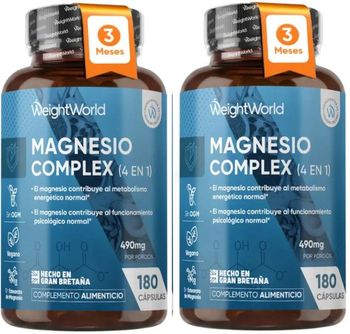 WeightWorld Magnesio Complex (4 en1) 490mg 2x180 Cápsulas