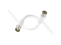 cable de antena - isy isa-9023 coaxial male female 5 m pvc 75 db blanco