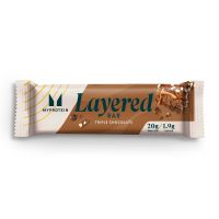 barrita proteica layered muestra - triple chocolate fudge