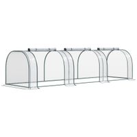 outsunny invernadero caseta 350x100x80cm para jardin terraza cultivo de plantas semilla   aosom espana