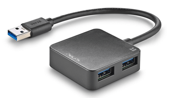 HUB USB 3.0 NGS IHUB TINY 3.0 4xUSB-A CABLE INTEGRADO COLOR NEGRO