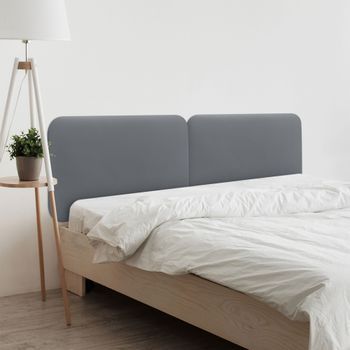 Dhome Cabecero Tapizado Liso Redondeado Polipiel Para Pared Acústicos Cabeceros Absorbentes Cabezal Cama Dormitorio (rojo, 180cm Dual)
