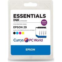 essentials epson 29 cyan magenta yellow  black ink cartridges cyan