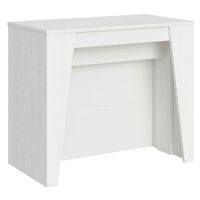 consola extensible 90x48296 cm efecto madera fresno blanco