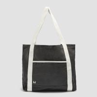 bolsa tote de lona con contraste de mp - gris noche