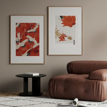 Set de 2 cuadros 036, marco negro, 30x40 cm