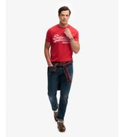 superdry para hombre m1012451a camiseta classic rojo l casual algodon manga corta