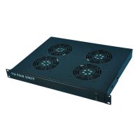 kimex kit de ventilacion de 4 ventiladores para armario rack 19 1u