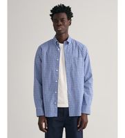 gant para hombre 3000120 camisa regular fit de popelina a cuadros vichy azul xl casual algodon clasico manga larga