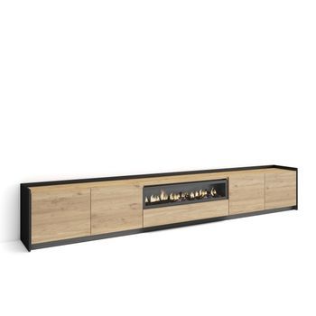 Mueble Tv, Televisión, Muebles De Salón, Almacenaje, 310x50x37 Cm, Para Tv Hasta 80